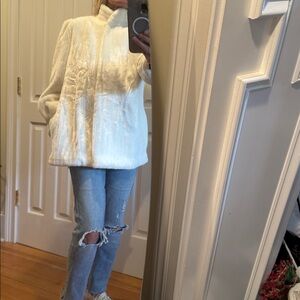 Borgessa by Casper 🔥sale🔥white Faux Fur  Vintage jacket. Made in USA